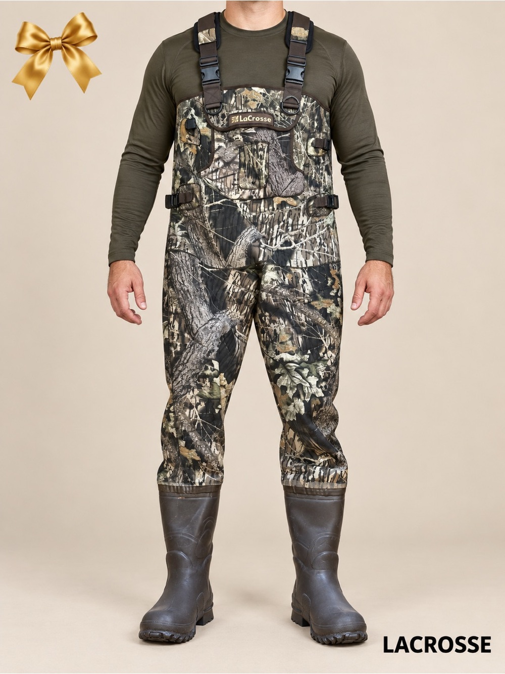 LaCrosse 1000G Thinsulate Camo Bootfoot Chest Waders Hunting Size 2x